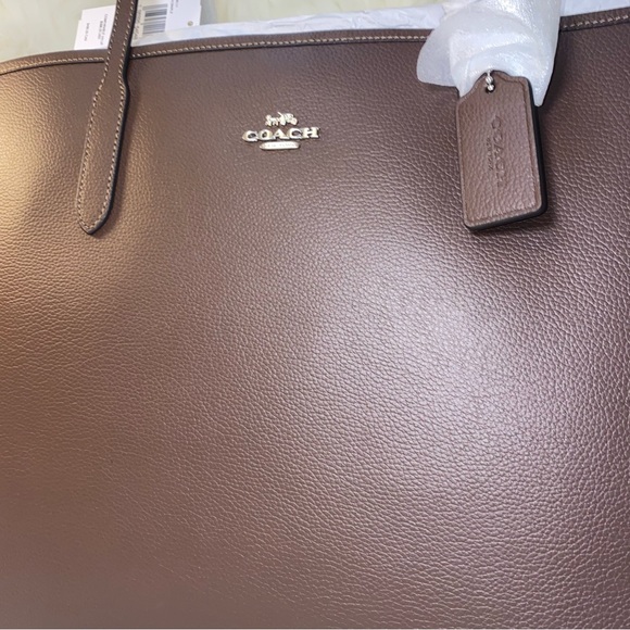 Coach 🤎 leather purse Tote bag New - Picture 4 of 13